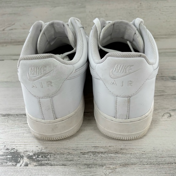 Nike Air Force 1 Men’s Size 14 Low Top Lace Triple White Breathable Upper - Picture 9 of 10